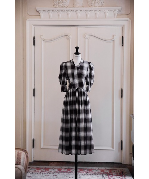 ワンピース Chelsea Checked Tie Dress/Her lip to Chelsea Checked Tie Dress（ワンピース）｜Her lip to（ハー