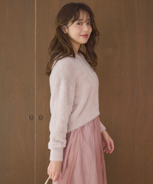 Feroux（フェルゥ） セットアップ 「洗える」ニット×フレアスカート