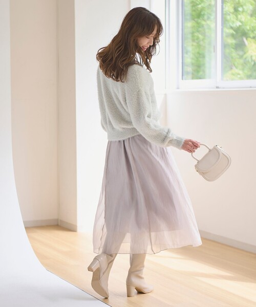 Feroux（フェルゥ） セットアップ 「洗える」ニット×フレアスカート
