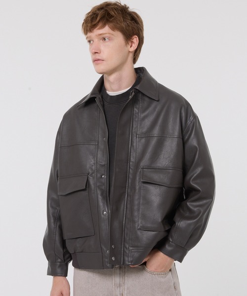 coca（コカ） ブルゾン アウター フェイクレザー A-2フライト