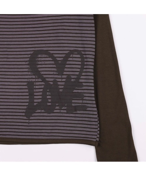パーカー 「FANCY CLUB」LOVE STRIPE HOODIE レディース FANCY CLUB パーカー 「FANCY CLUB」LOVE STRIPE HOODIE