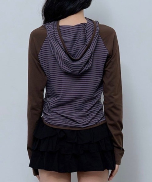 FANCY CLUB パーカー 「FANCY CLUB」LOVE STRIPE HOODIE