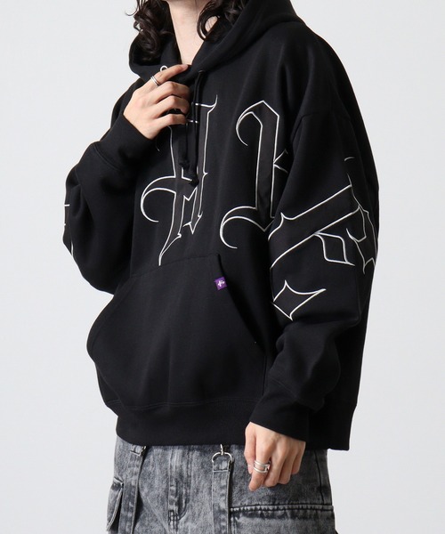 RE730 パーカー Logo embroidery pullover hoodie / ロゴ刺繍プル