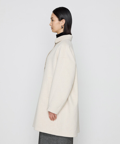 Ayk】K.T キヨコタカセ 襟ファー付き スタンドカラー コート Ayk】K.T