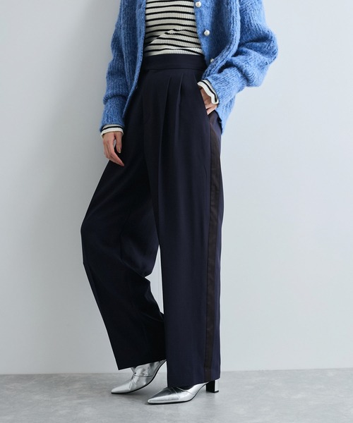 VIS（ビス） パンツ へリンボーンストレートラインパンツ レディース