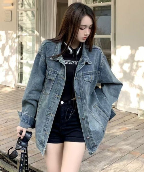 デニムジャケット gジャン オーバーサイズ Gジャン レディース