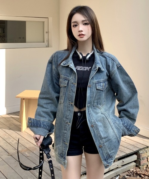 デニムジャケット gジャン オーバーサイズ Gジャン レディース
