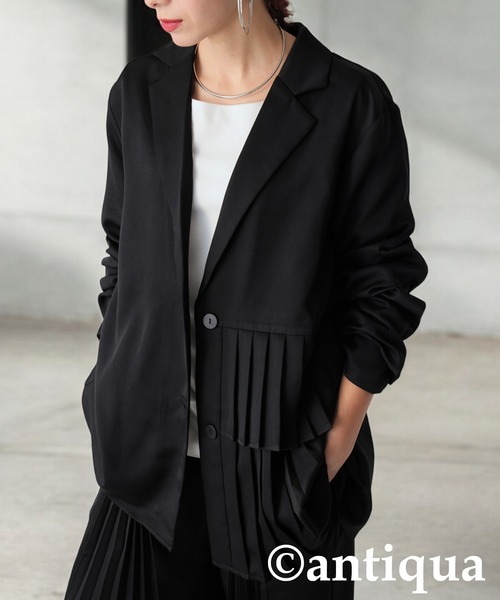 antiqua（アンティカ） ジャケット テーラードジャケット プリーツ