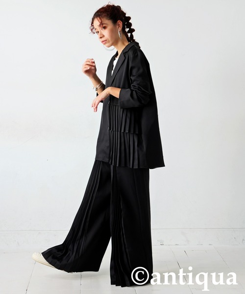 antiqua（アンティカ） ジャケット テーラードジャケット プリーツ
