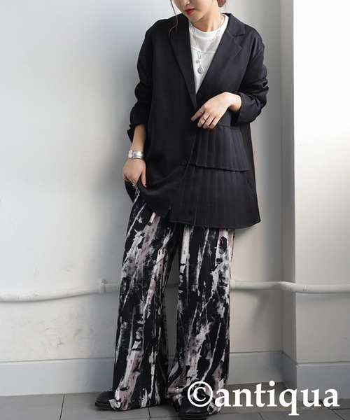 antiqua（アンティカ） ジャケット テーラードジャケット プリーツ