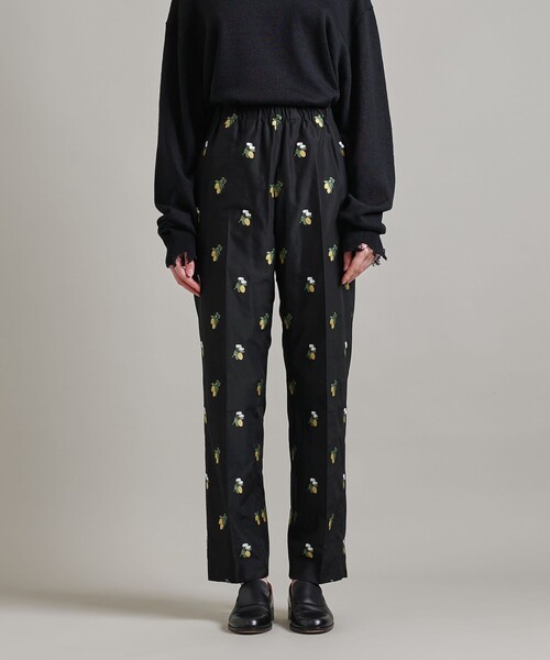 新品★LOEFF★レモン ジャガード パンツ　サイズ1 Mサイズ LOEFF パンツ 「LOEFF」レモン ジャガード レディース