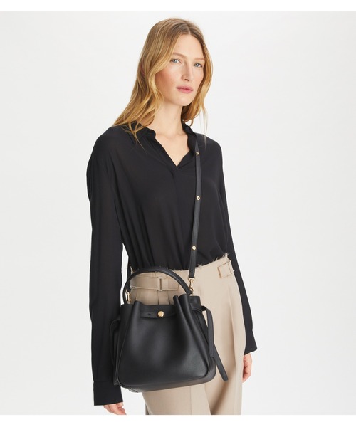 【Tory Burch】ロミー バケットバッグ Black 楽天市場】TORY BURCH トリーバーチ ハンドバッグ ROMY PEBBLED