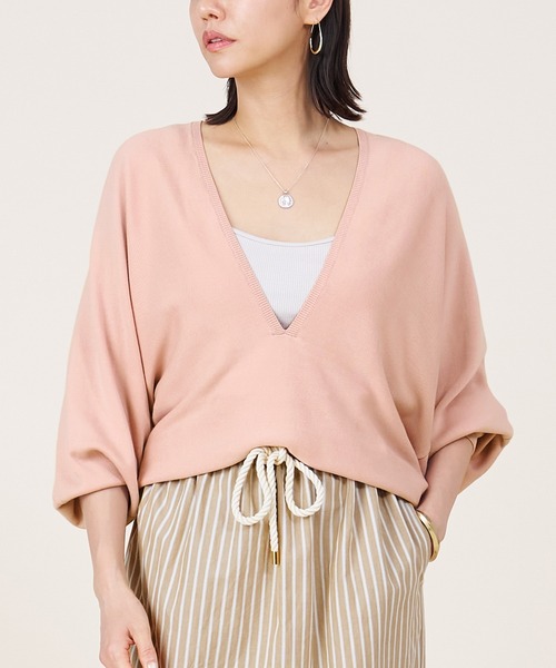 ニット セーター 「marmors」deep v/neck pullover レディース