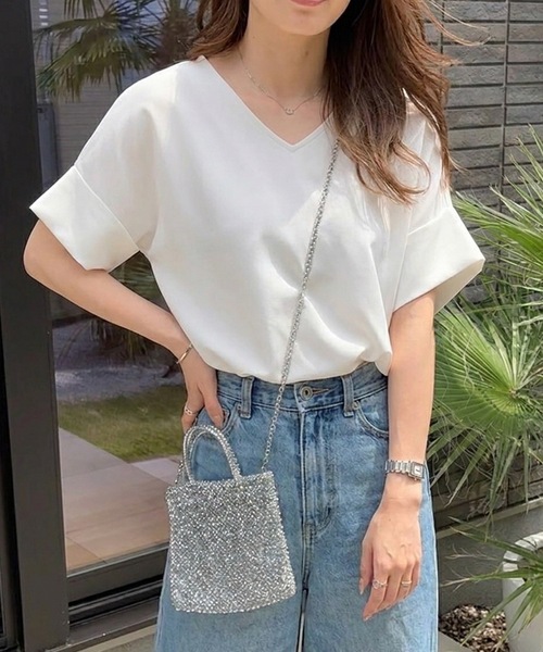 ブラウス シャツ Vネック5分袖ブラウス レディース : ZOZOTOWN Yahoo 