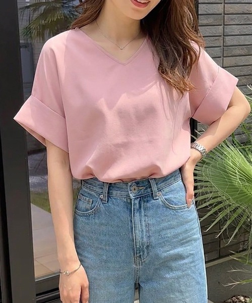ブラウス シャツ Vネック5分袖ブラウス レディース : ZOZOTOWN Yahoo 