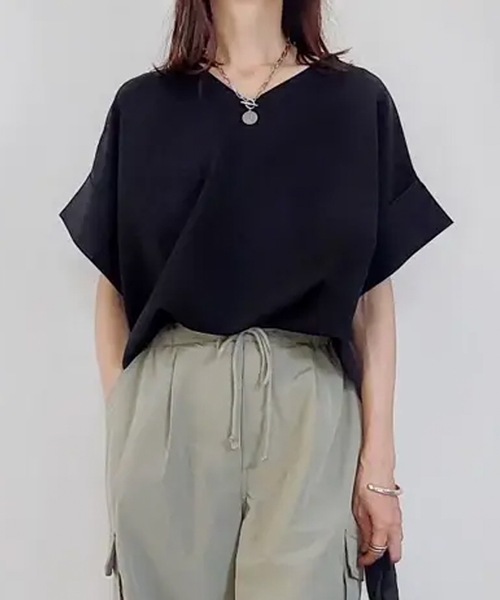 FOXEY 5部袖 カットワーク ブラウス ブラック 38 FOXEY 5部袖 カット