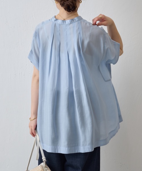 「BEARDSLEY」 半袖ブラウス FREE ブルー レディース BEARDSLEY 「BEARDSLEY」 半袖ブラウス FREE ブルー レディース