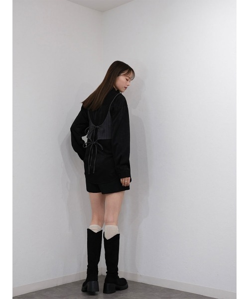 Reurie'（レウリィ） ブーツ Vカットロングブーツ／v cut long boots