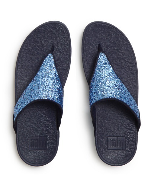 【美品】fitflop グリッター 厚底 サンダル ブラック US6 23cm FitFlop（フィットフロップ） 厚底 サンダル LULU MULTI-TONAL GLITTER