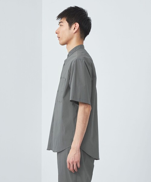 green label relaxing シャツ WONDER CLOTH バンドカラー 半袖