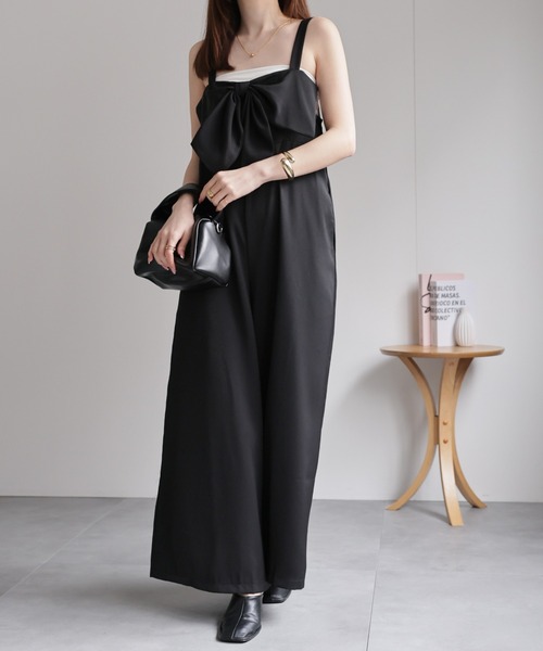 サロペット・オーバーオール・オールインワン andequal ribbon shouldercombinaison PICCIN サロペット オーバーオール リボンオールインワン