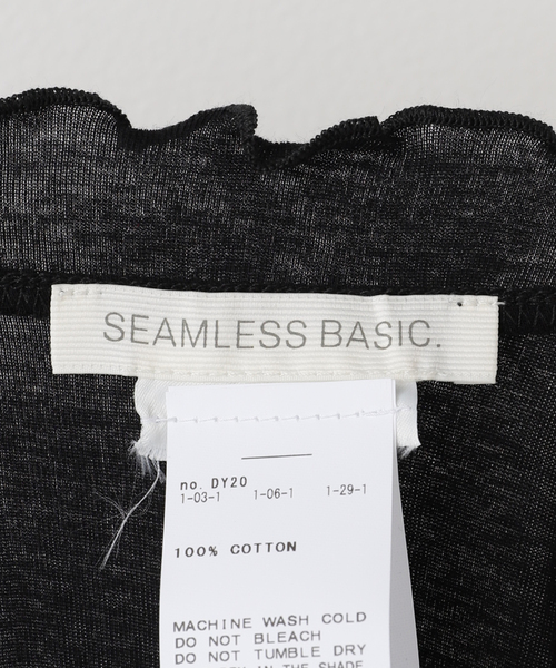 【未使用・タグ付】SEAMLESS BASIC.Flounce タンクトップ/黒 SEAMLESS BASIC./シームレスベーシック】Flounce タンクトップ