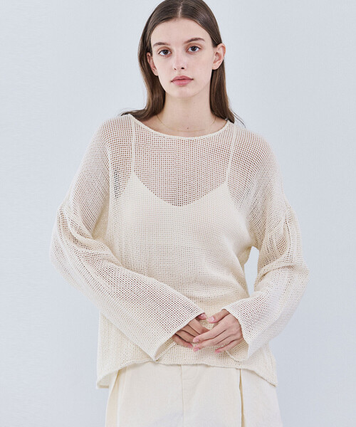 ニット セーター elsa esturgie | コットン メッシュプルオーバー WOMEN レディース Bshop ニット セーター elsa esturgie | コットン メッシュプル