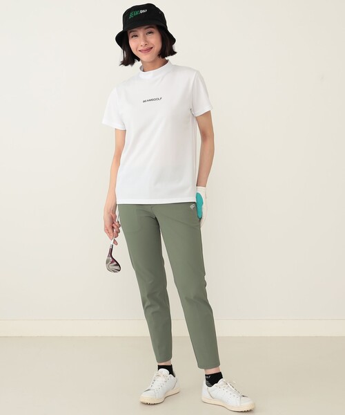 「BEAMS GOLF」 半袖カットソー MEDIUM ホワイト レディース BEAMS GOLF 「BEAMS GOLF」 半袖カットソー MEDIUM ホワイト