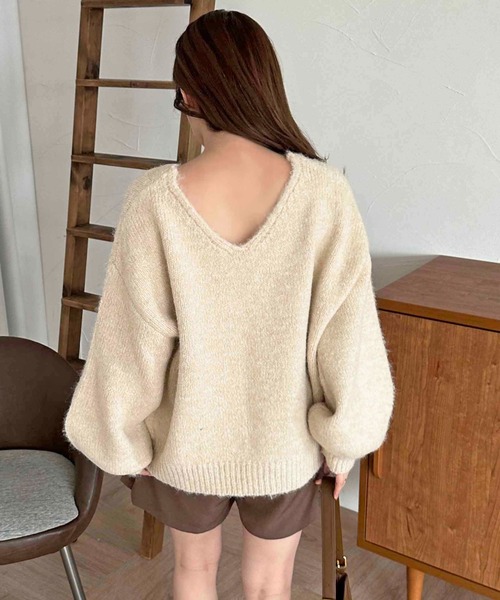 「apres jour clair」 長袖ニット X-LARGE ベージュ系その他 レディース_画像4