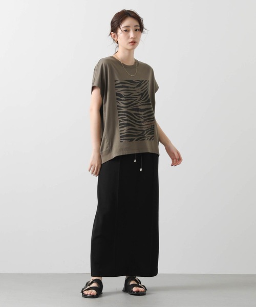 2025新作　新品　グレディブリリアン　ゼブラプリントコクーンフレンチスリーブ Gready Brilliant tシャツ ゼブラプリントコクーンフレンチ