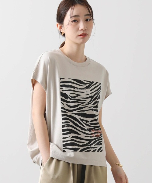 Gready Brilliant tシャツ ゼブラプリントコクーンフレンチ