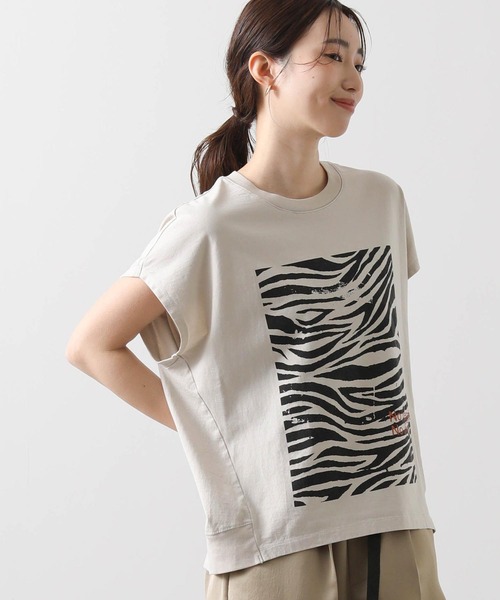 Gready Brilliant tシャツ ゼブラプリントコクーンフレンチ