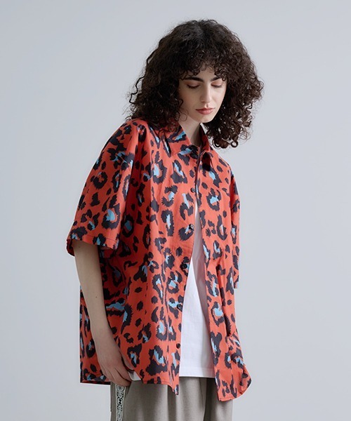 【総柄】ALL SAINTS レオパード オープンカラーシャツ ALLSAINTS シャツ LEO LEOPARD PRINT RELAXED FIT SHIRT