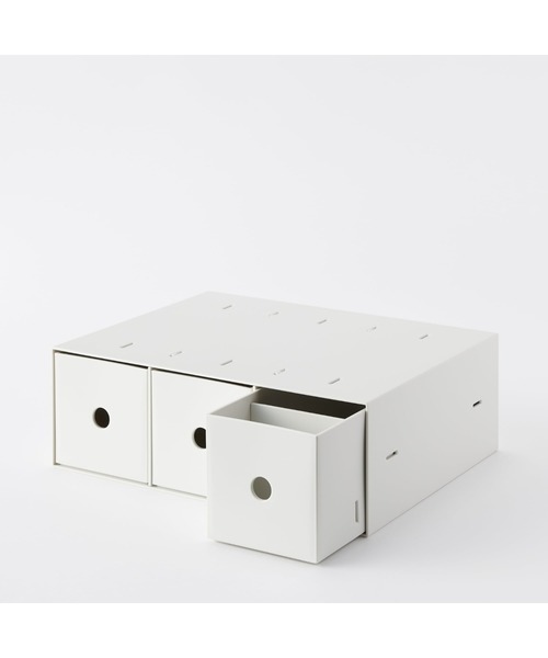無印良品（MUJI） 収納 再生ポリプロピレン入り小物収納ボックス3段