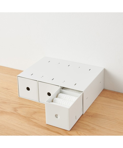 無印良品（MUJI） 収納 再生ポリプロピレン入り小物収納ボックス3段