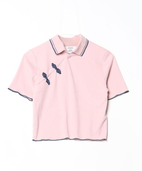 「jouetie」 半袖ポロシャツ MEDIUM ピンク レディース jouetie 「jouetie」 半袖ポロシャツ MEDIUM ピンク レディース