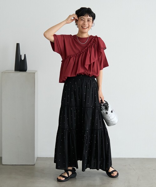 アシンメトリーフリルドッキングTシャツ | ur's（ユアーズ） サカイ