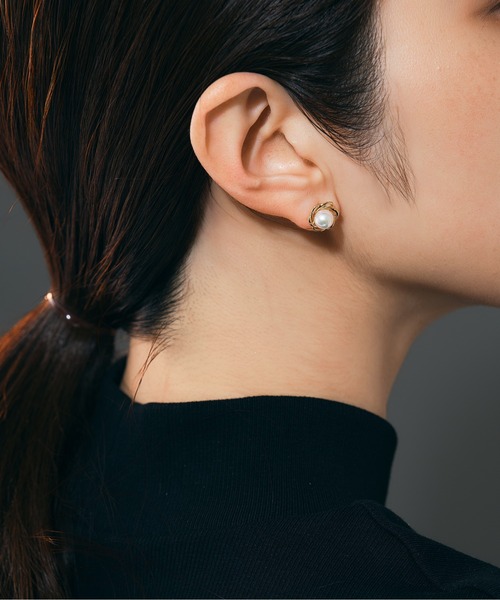 Jewel closet by L&Co. ピアス K18 フラワーモチーフ アコヤパール