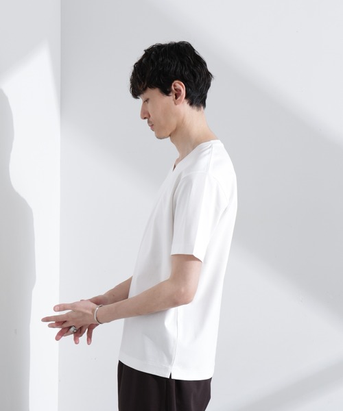 「NANO universe」 半袖Tシャツ S グレー メンズ