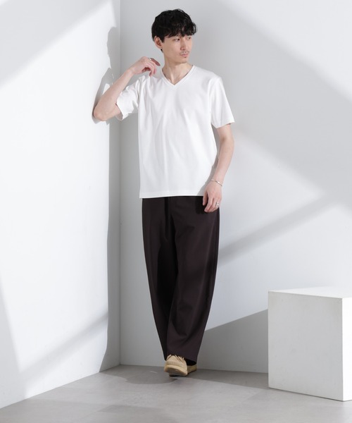 「NANO universe」 半袖Tシャツ S グレー メンズ