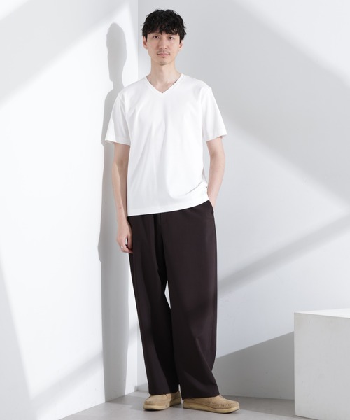 「NANO universe」 半袖Tシャツ S グレー メンズ