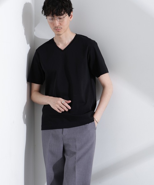 「NANO universe」 半袖Tシャツ S グレー メンズ
