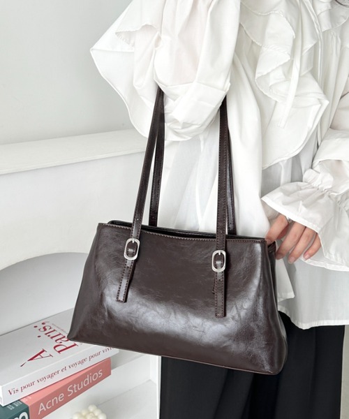 CLEA トートバッグ 「7色展開」ダブルハンドルスクエアバッグ