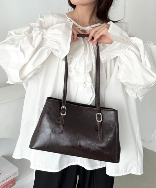 CLEA トートバッグ 「7色展開」ダブルハンドルスクエアバッグ