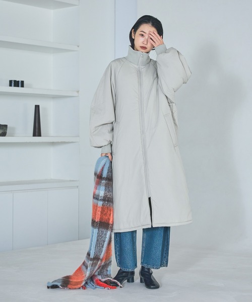 LAKOLE（ラコレ） ブルゾン アウター 中綿ラグランロングコート