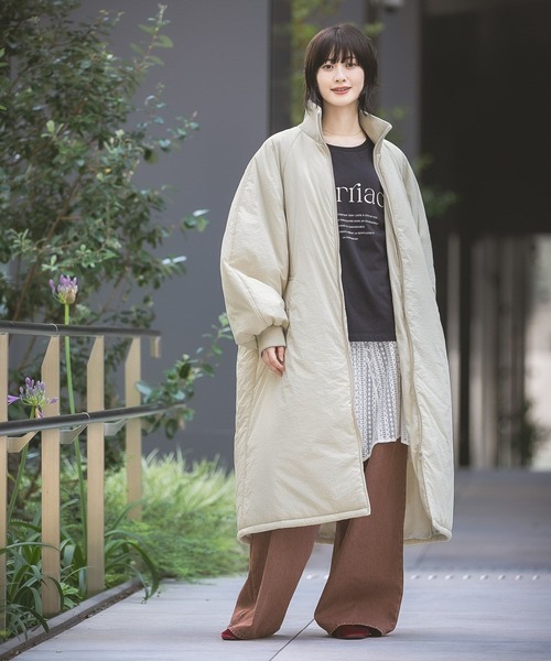 オシャレな切替ロングアウター⭐暖かい！秋冬普段着や、レジャーへも！ Amazon | [kisetsumate] ジャケット ロングコート レディース アウター