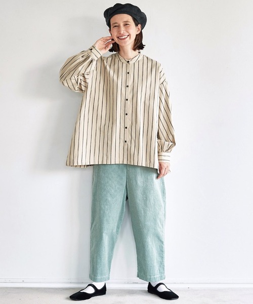ベージュ 長袖ブラウス サイズ038 Sunny clouds 「Sunny clouds」 長袖ブラウス LARGE ベージュ系