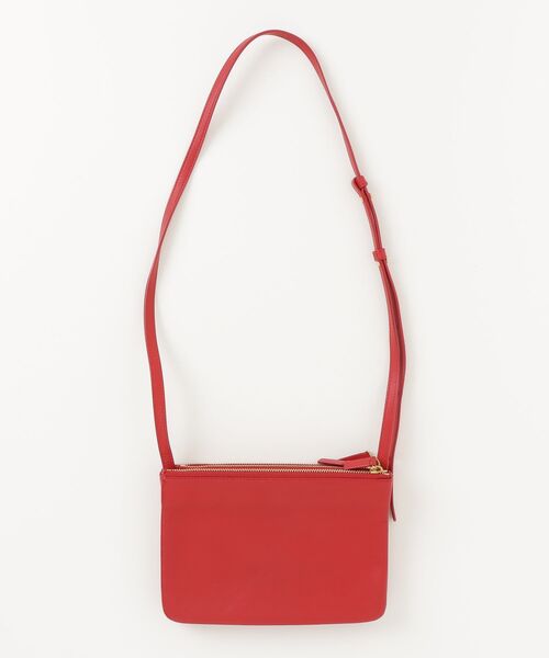 CELINE セリーヌ Trio トリオ Red 赤 レザー ショルダーバッグ CELINE セリーヌ トリオラージ ショルダーバッグ レザー レッド