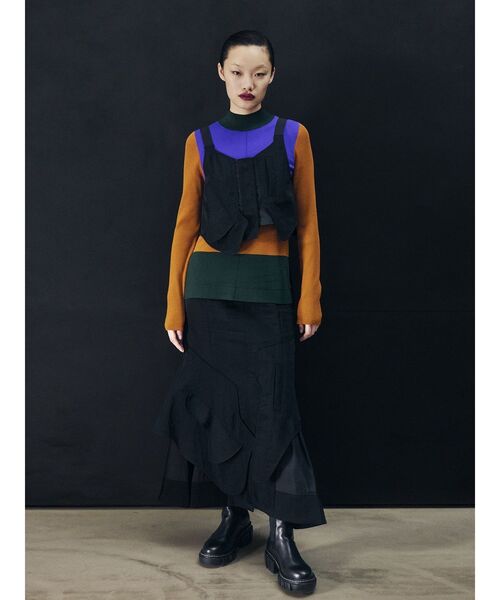 UN3D.（アンスリード） ニット セーター COLOR BLOCK TURTLE KT TOP