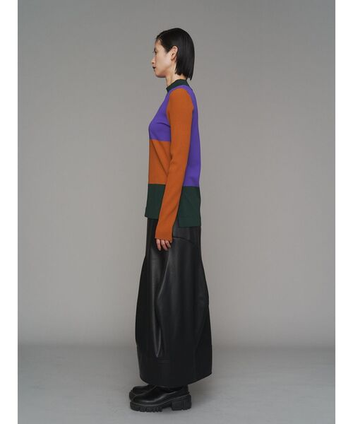 UN3D.（アンスリード） ニット セーター COLOR BLOCK TURTLE KT TOP